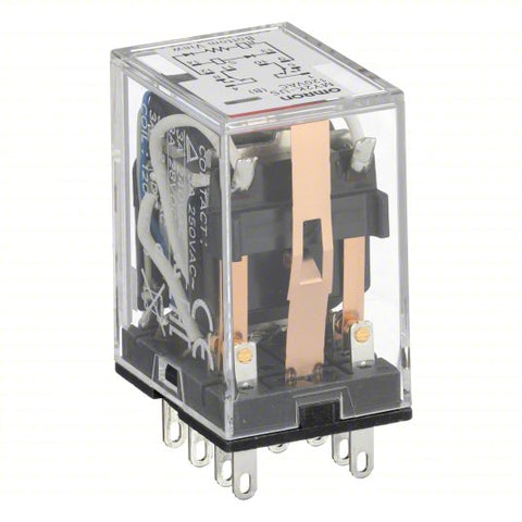 OMRON Latching Relay: Socket Mounted, 3 A Current Rating, 120V AC, DPDT, 10 Pins/Terminals, G Socket