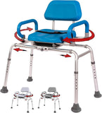Platinum Health Carousel Sliding Shower Chair Transfer Bench with Swivel Seat