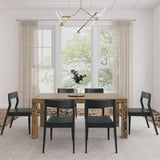 Keissy 6 - Person Pine Solid Wood Dining Set