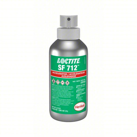 LOCTITE Accelerator: SF 712, 0.7 fl oz, Aerosol Can, Clear, For Instant Adhesive