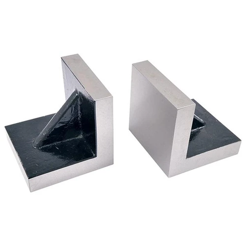 Precise 3 X 3 X 3" Solid Cast Iron Angle Plates Matched Pair- 3406-0223