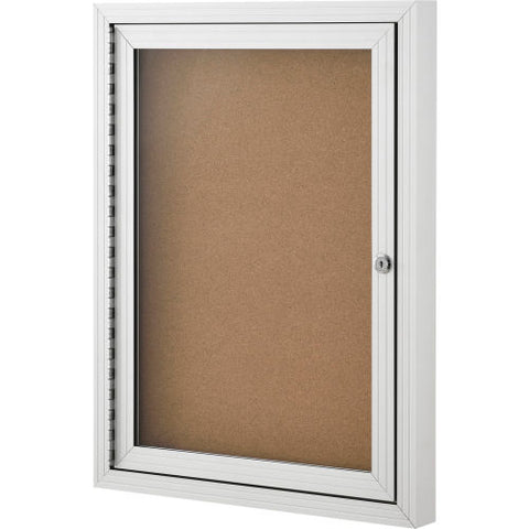 Enclosed Cork Bulletin Board, 1 Door, 18"W x 24"H