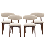 Vannie Upholstered Solid Wood Side Dining Chair (Set of 4)