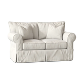 Amari 63" Rolled Arm Slipcovered Loveseat