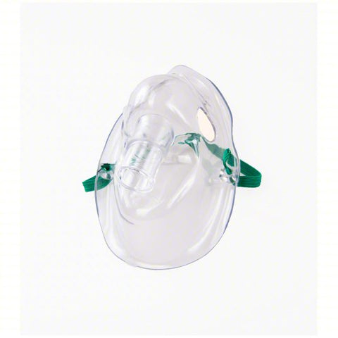 MEDSOURCE Aerosol Mask: 6 lpm Flow Rate - Max, 4 lpm Flow Rate - Min, PVC, Disposable-pkg of 50