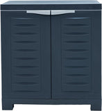Sunnydaze Freestanding Garage Storage Cabinet with Doors - Indoor Utility Storage Cabinet with Opaque Front - 25.5" H