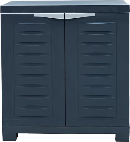 Sunnydaze Freestanding Garage Storage Cabinet with Doors - Indoor Utility Storage Cabinet with Opaque Front - 25.5" H