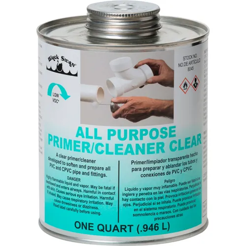 Black Swan All Purpose Primer/Cleaner Clear, 1 Qt - Pkg Qty 12