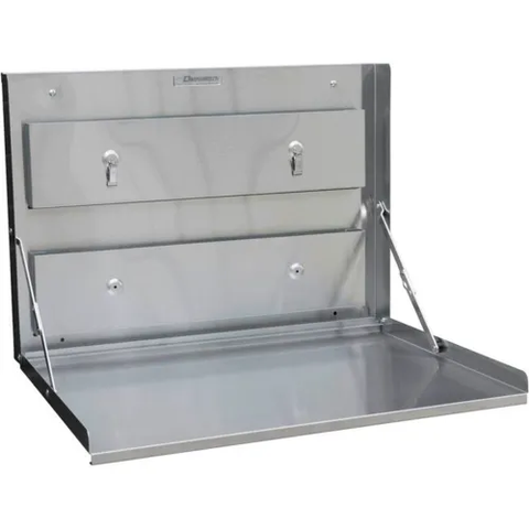 Omnimed® Standard Wall Desk, Stainless Steel