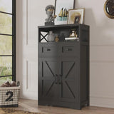Storage Cabinet With Doors And Drawers