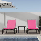 Lounge Chairs Set of 3, Aluminum Pool Chaise Lounge