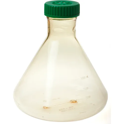CELLTREAT® 3L Fernbach Flask, Vent Cap, Baffled Bottom, Polycarbonate, Sterile