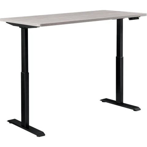 Interion® Electric Height Adjustable Desk, 48"W x 30"D, - Black Base
