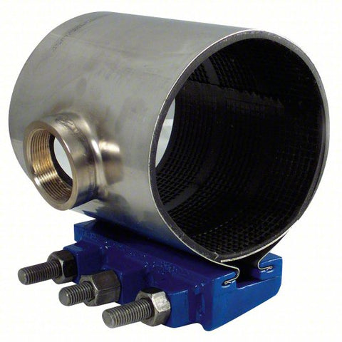 Repair Clamp: CC, For 6 in Pipe, 7.5 in Overall Lg, 304 Stainless Steel