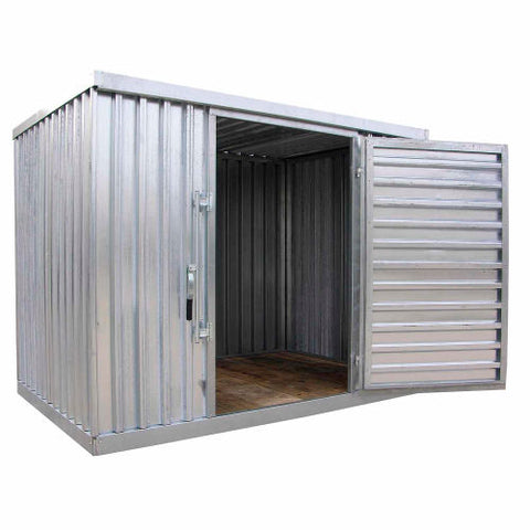 Galvanized Steel Outdoor Storage Shed 9' 1-1/4"W x 6'5"D x 7'1"H