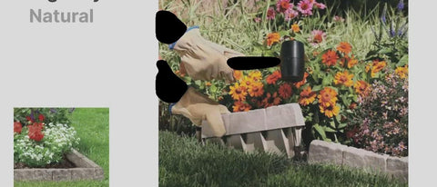 Suncast Border Stone 10 ft. (12 in. Sections) Plastic Border Edging