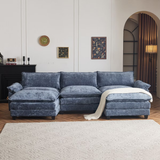 Karl Home -120 in. W Pillow Top Arm Double-layer Cushion Chenille Sofa