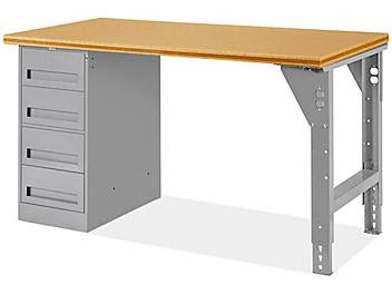4 Drawer/1 Leg Pedestal Workbench