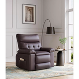 27" rocker swivel recliner with 1.5X sponge filling, side pocket