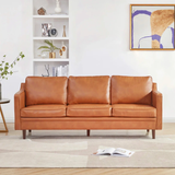 Azleigh 80.31'' Faux Leather Square Arm Sofa