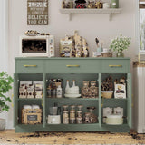 Adra 55.1'' Sideboard with 3 Drawers, Adjustable Shelves