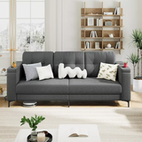 83.5" 3 Seater Sofa Couch with Storage Armrests for Living Room