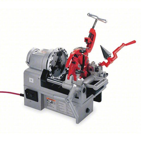 RIDGID Pipe Threading Machine: 1215, For 1/4 in to 1 1/2 in Pipe, 1/2 hp, Manual Chuck, 1 Speed, Std