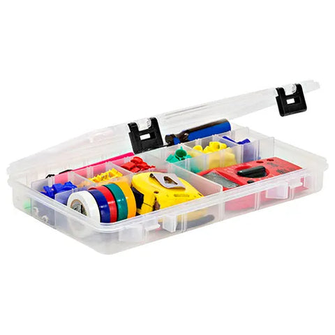 Plano ProLatch™ StowAway® 4-27 Adjustable Compartment Box, 14"W x 9"D x 1-7/8"H, Clear - Pkg Qty 4
