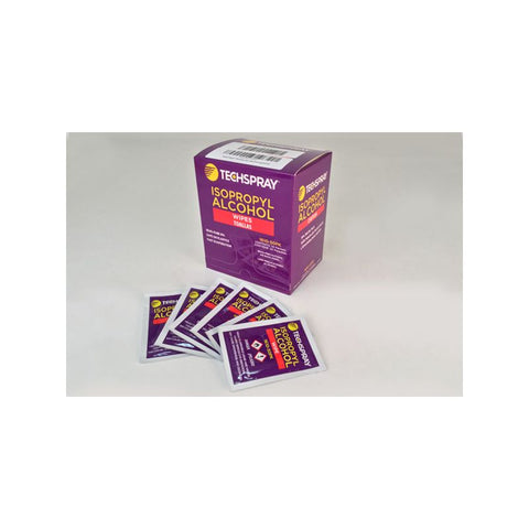 99% Isopropyl alcohol Techspray cleaning wipes - 50PK