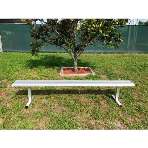 8' Aluminum Team Bench, Backless, Portable