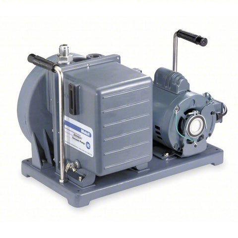 WELCH Vacuum Pump: 0.5 hp, 1 Phase, 115/230V AC, 5.6 cfm Free Air Displacement, 1402B-46