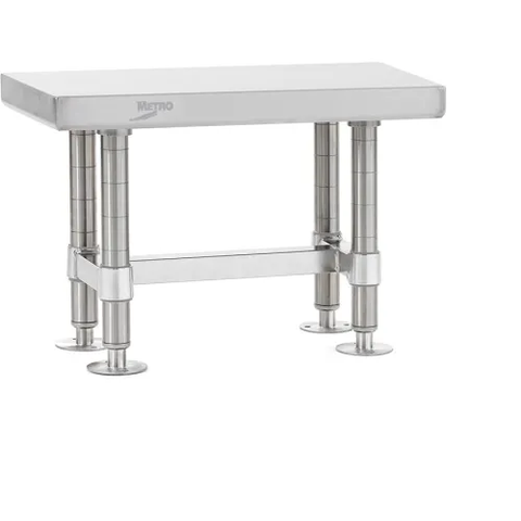 Metro® Gowning Bench with 4 Legs, 24"W x 12"D x 18"H, Silver