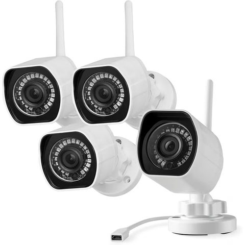 Zmodo 1080p Full HD Outdoor Security Camera System, 4 Pack