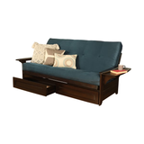 Full Wheaton Coil Spring Mattress Futon Gray Suede - Dual Comfort