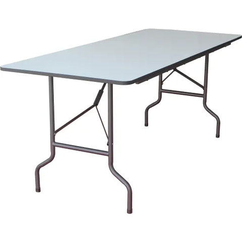 Folding Wood Table, 72"W x 30"L, Gray