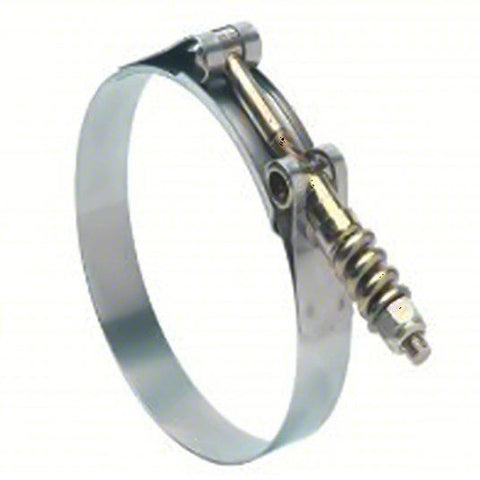 Bolt Clamps: 301 Stainless Steel Band, 5 1/16 in – 5 3/8 in Dia., SAE # 506, 3/4 in Band Wd-pkg. of 5