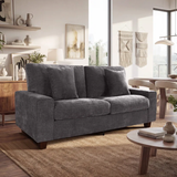Karlita 71.25'' Chenille Sofa Square Arms Sofa Modern Style Loveseat With 2 Toss Pillows