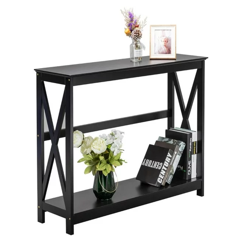 Ktaxon Modern Console Sofa Table with Shelves