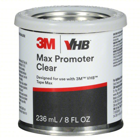 3M Primer: VHB™, 8 oz, Can, Clear, For Acrylic Structural Adhesive