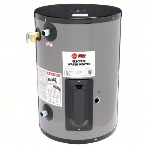 Point-of-Use Electric Water Heater: 120V AC, 10 gal, 3,000 W, Single Phase, 22.87 in Ht