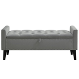 Velvet Storage Bench, Upholstered Bed Bench with Storage