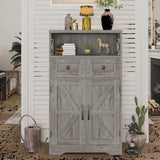 Storage Cabinet With Doors And Drawers