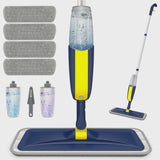 SUGARDAY Microfiber Spray Mops for Floor Cleaning with 4 Washable Pads 2 Refillable Bottle