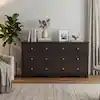 47.2 in. 6-Drawer Double Dresser, MDF Chest Of Drawers Storage
