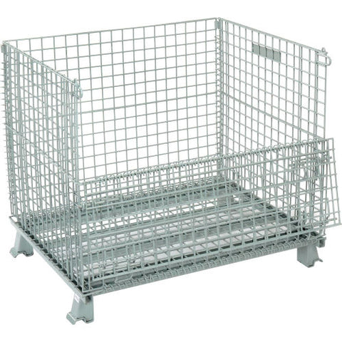 Folding Wire Container, 40"L x 32"W x 34-1/2"H, 3000 Lb. Capacity
