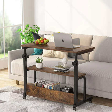 Height Adjustable C Table with Wheels