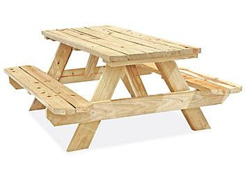Economy A-Frame Wooden Picnic Table - 6'