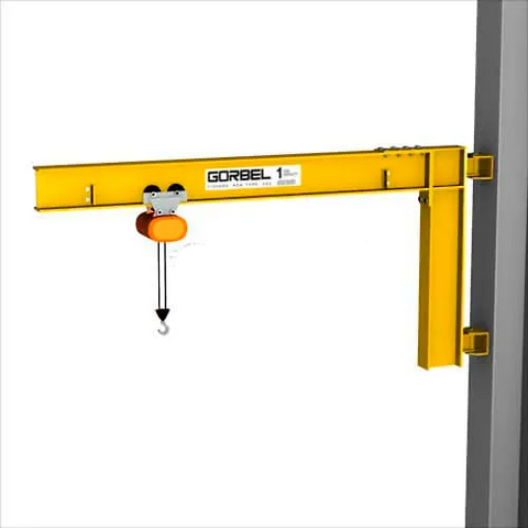 Gorbel® HD Wall Cantilever Jib Crane, 16' Span & 200° Rotation, 500 Lb Capacity
