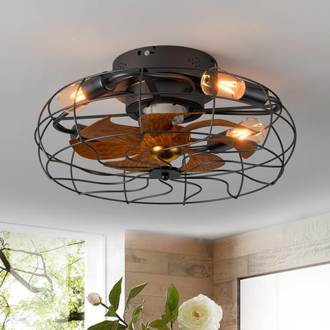 Arantzazu 19.6'' - Caged Ceiling Fan with Remote Control