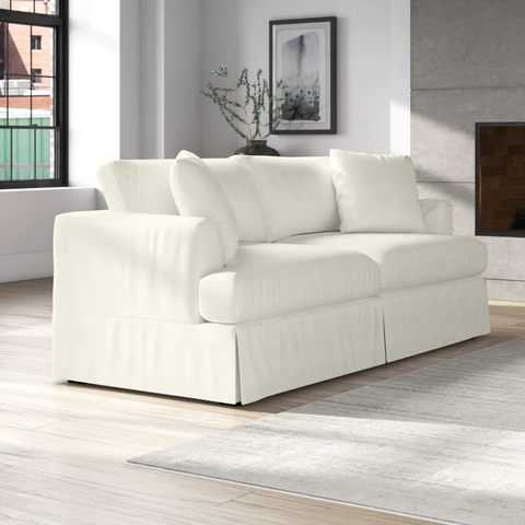 Lucia 92.5'' Recessed Arms CAL117 Compliant Sofa